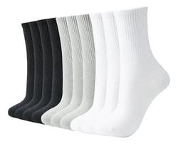 Kit 12 Pares Meia Cano Medio Academia Alto Longo Sport Cores
