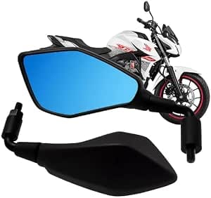 Retrovisor Esportivo Z400 Haste Curta 90° Lente Azul Convexa Rebaixado Universal Honda.