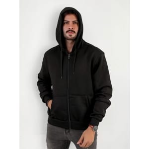 Blusa Moletom Casaco Com Capuz Casual Flanelado Inverno Frio