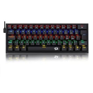 Teclado Mecânico Gamer Fizz Rainbow Preto Switch Azul