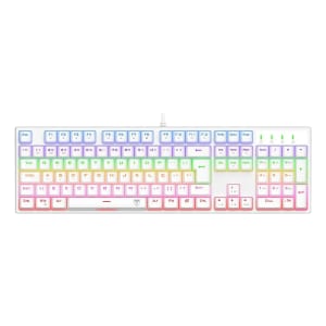 Teclado Mecânico T-dagger Rebel Rainbow Branco Switch