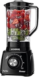 MONDIAL Liquidificador Turbo Power, Preto, 550W, 110V - L-99 FB