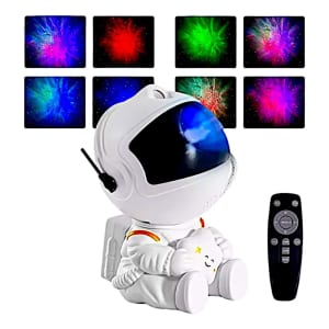 Mini Astronauta Projetor Estrelas Galáxia Luminária Noturna