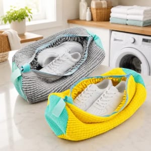 Kit com 2 Saco Para Lavar Sapatos Na Máquina De Lavar