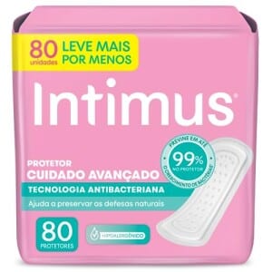 Protetor Díário Intimus Tecnologia Antibacteriana - 80 un