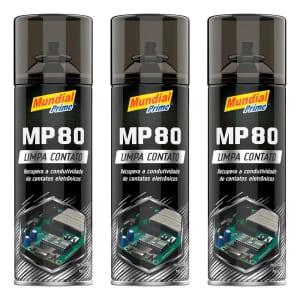 Kit 03 Uni Limpa Contato Elétrico Eletronico Mundial Prime