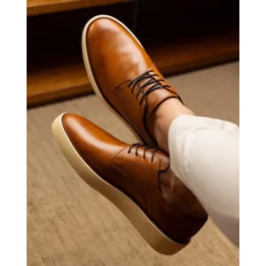 Sapato Social Masculino Em Couro Legítimo Oxford Adulto Leve