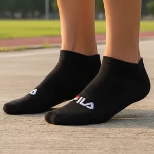 3 Meias Lisa Unisex Fila Cano Curto Original Atoalhada