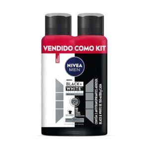 Kit NIVEA Desodorante Aerosol Men Black&White Invisible - 2 unidades - (Amazon)