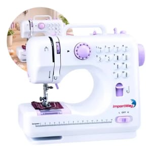 Máquina De Costura Elétrica Multifuncional Portátil 12 Modos