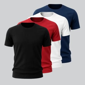 Kit com 4 Camisetas Americana Canelada