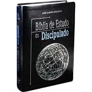 Bíblia Sagrada NAA de Estudo do Discipulado, Letra Regular, com mapa, Capa Couro Sintético Preta: Nova Almeida Atualizada (NAA)