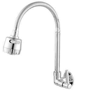 Torneira Cozinha Gourmet Flexível Luxo Parede 14 De Volta Metal