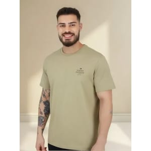 Camiseta Tommy Hilfiger Masculina Stack Love Cáqui