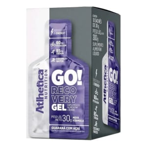 Pack com 10 Sachês Energy Now Gel Atlhetica Nutrition GO! 30g Guaraná