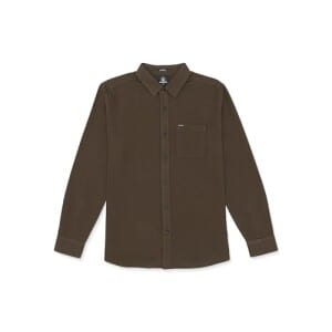 Volcom Camisa masculina Caden de manga comprida com botões Wren P