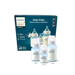 Kit Triplo Mamadeira Anti-Colic Philips Avent