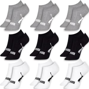 Kit 9 Pares Meias Puma Sapatilha Soquete Invisível Original
