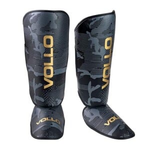 Protetor de Canela Caneleira Muay Thai Kickboxing GGG PU Vollo