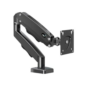 ELG, F80N, Suporte Articulado de Mesa, Pistão a Gás, Design Compacto e Retrátil, Ergonômico, Monitores 17'' a 35'', 2kg a 9kg, Preto