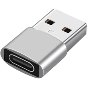 Adaptador USB A Macho X Tipo C Fêmea - OTG Cinza