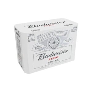 Pack Cerveja Budweiser Zero Álcool, 350ml, Lata - 8 unidades