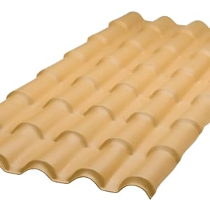 Telha Colonial PVC Marfim 2,30x0,86m Afort