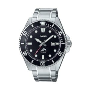 Casio Série MDV106 | Relógio analógico unissex | 200 m WR | Caixa de aço inoxidável | Pulseira de resina | 2 pontei