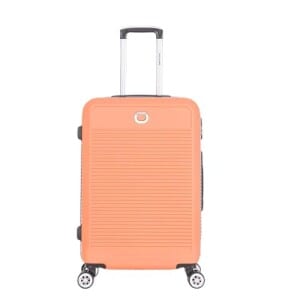 SANTINO Mala de Viagem Media 23kg Rígida ABS 4 Rodas 360º com Segredo Leve Resistente Flexível Antifurto Laranja tamanho 24 polegadas
