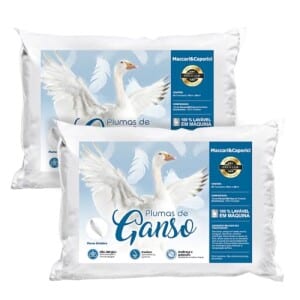 Kit 02 Travesseiro Toque de Pluma Premium Percal 400 Fios 50x70cm Lavável Antiácaro Antialérgico