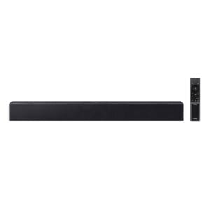 Soundbar Samsung HW-B400F com 2.0 canais Bluetooth Subwoofer integrado e HDMI ARC