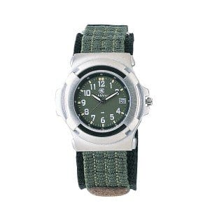 Smith & Wesson Relógio masculino Lawman, 3 ATM, mãos brilhantes, rosto oliva, pulseira de nylon, 40 mm