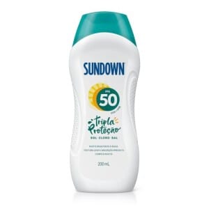 Protetor Solar Corpo e Rosto SUNDOWN Praia e Piscina FPS 50 200mL