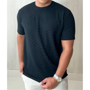 Camiseta Xadrez Tricô