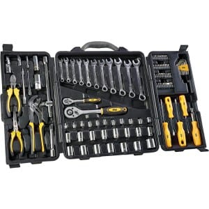 WAP Kit de Ferramentas Manuais WF M110 em Cromo Vanádio com 110 Peças e Maleta Organizadora