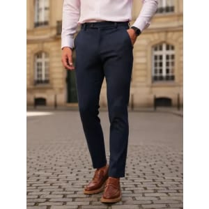 Calça Social Alfaiataria Masculina Malha Elastano Stretch.