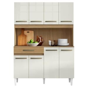 Armário de Cozinha Compacta Aramóveis Cleo 8 Portas