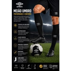 Meião Futebol Umbro Adulto Pro Team 39-43 Oferta Relampago