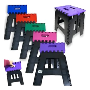 Banqueta Dobrável Resistente 120 Kg Multiuso Alt 32cm