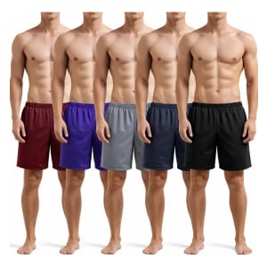 Kit 5 Shorts Masculino Sport Academia Futebol Cores Sortidas