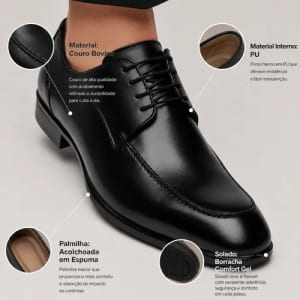 Sapato Social Oxford Masculino Couro Esporte Fino Clássico