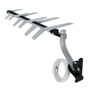 Antena Externa Digital Para TV 2 Em 1 Completa, Aquario, DTV-1500, Prata, Médio
