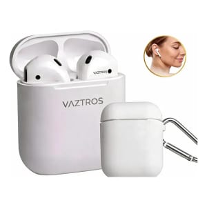 Fone Bluetooth Vaztros Premium Com Case Silicone Branco