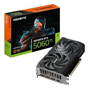 Gigabyte Placa de vídeo GeForce RTX 5060 Ti WINDFORCE MAX OC 8G 8GB GDDR7, 128 bits, PCI-E 5.0, frequência de núcleo de 2587 MHz, 3 Dis