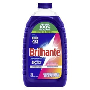 Brilhante Limpeza Total Lava Roupas Líquido 3L