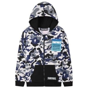 Fortnite Moletom com capuz para meninos e adolescentes moletom com capuz e zíper Camuflagem 14-15 Anos