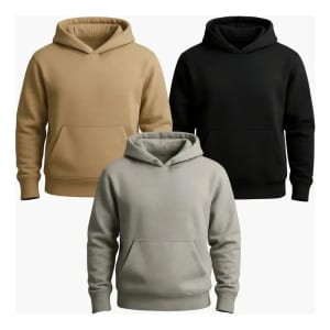 Kit 3 Moleton Flanelado Roupa Frio Inverno Peluciado Básico