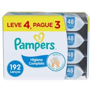 Lenços Umedecidos Pampers Higiene Completa 192 Unidades