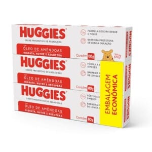 Kit Creme de Assadura Huggies Supreme Care 3 unidades 80g cada