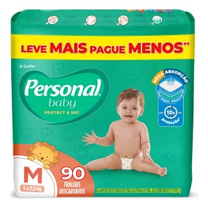 Fralda Protect & Sec Tamanho Médio 90 Unidades